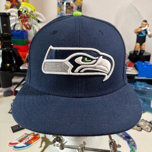 New Era Navy Blue Seahawks Hat